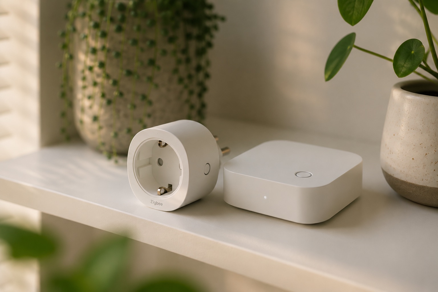 Zigbee smart plug en hub — slimme thuisinstallatie